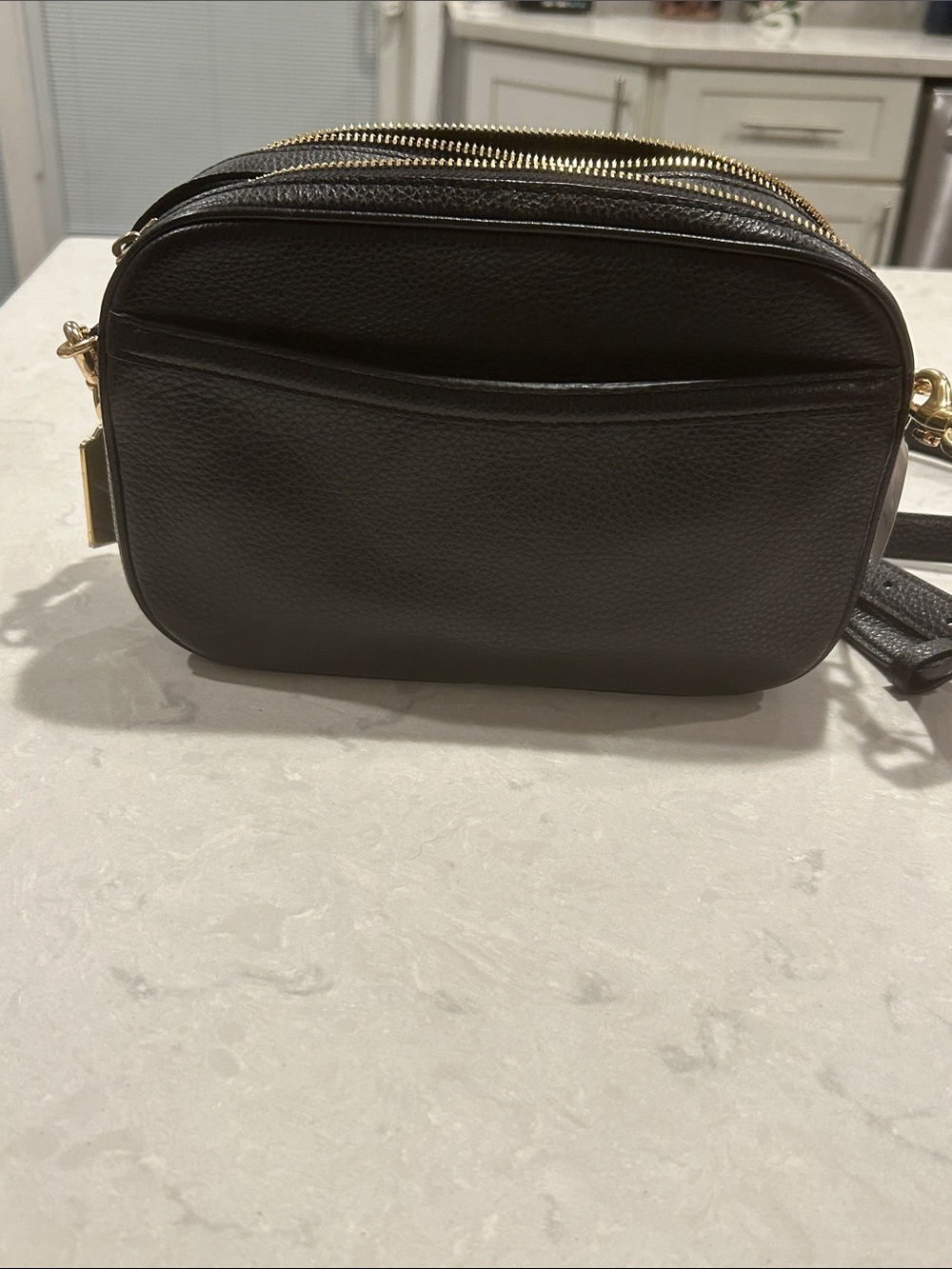 Coach Black Pebbled Leather Crossbody with Gold-Tone Hardware NWT - Picture 2 of 10